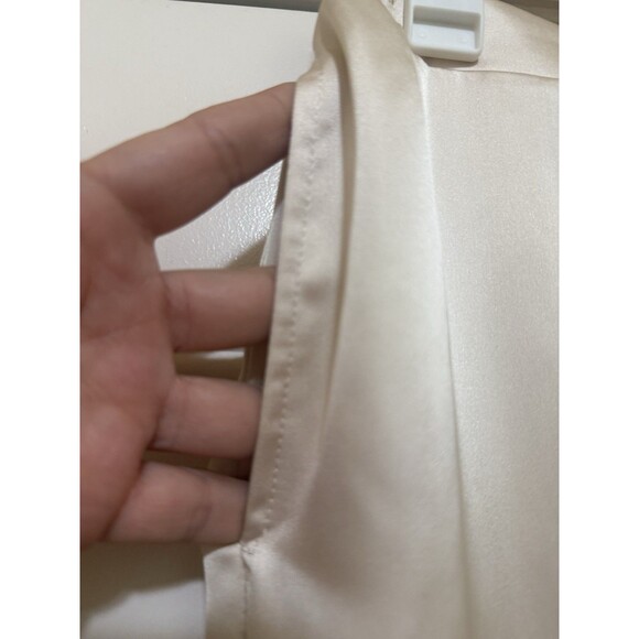 New Sincerely Jules satin joggers Cream pull on elastic waist size Large - Picture 6 of 10
